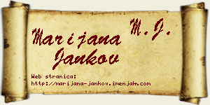 Marijana Jankov vizit kartica